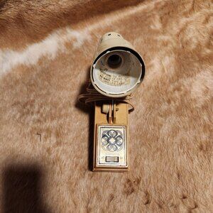 Vintage Desk Lamp Clip-On Light Beige Metal & Plastic Adjustable Fixture MCM Uti